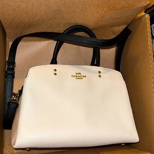 Tri-Color/Colorblock Coach “Lillie” Carryall Bag